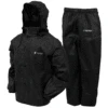 Men's Classic All-Sport Black Waterproof Rain Suit By Frogg Toggs -VanDam Warehouse Shop MensClassicRainSuitBLK FT 52046.1714576892