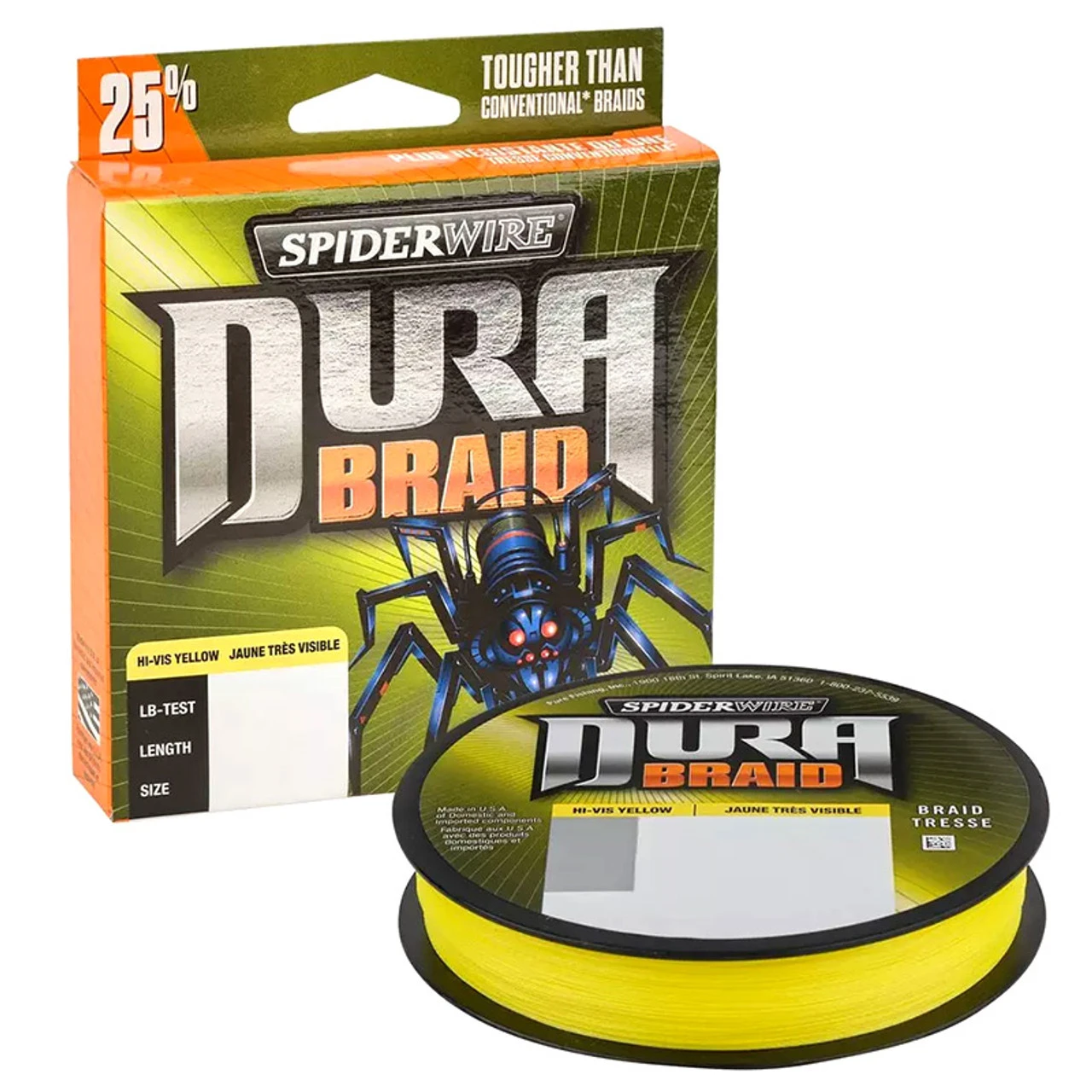 Berkley SpiderWire DuraBraid Hi-Vis Yellow 150 Yd Spools 3 Berkley SpiderWire DuraBraid Hi-Vis Yellow 150 Yd Spools